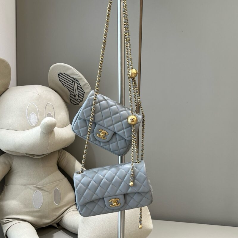 Chanel Mini Square Pearl Crush Flap Bag 18cm and 20cm