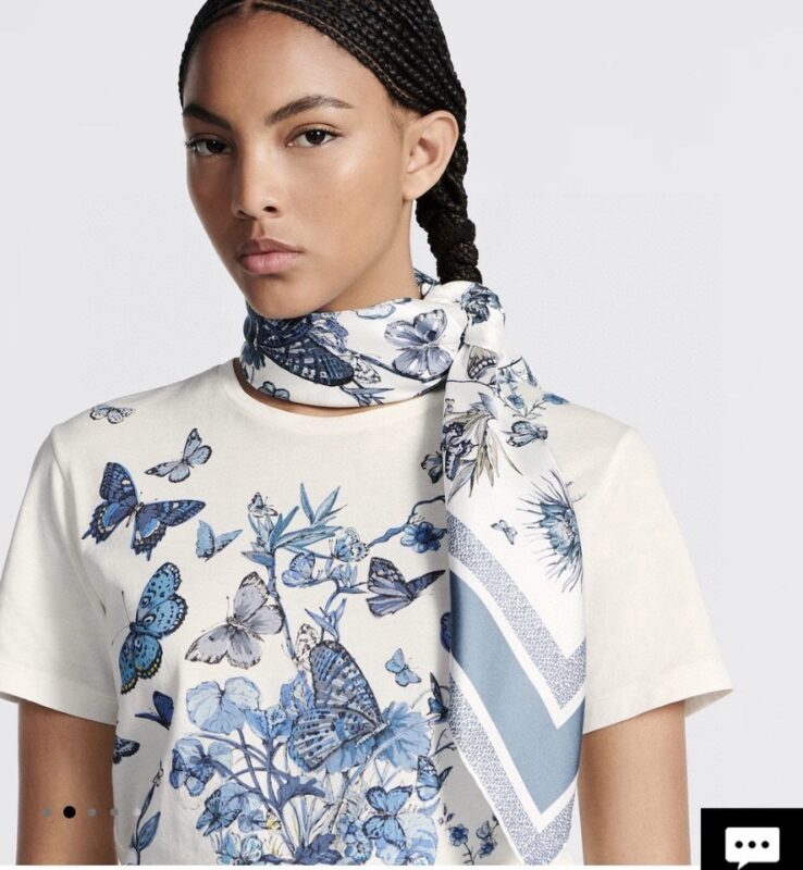 Dior Mexican Flowers Square Scarf