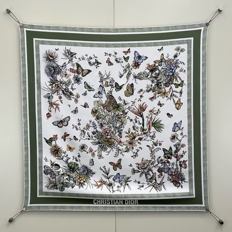 Dior Mexican Flowers Square Scarf