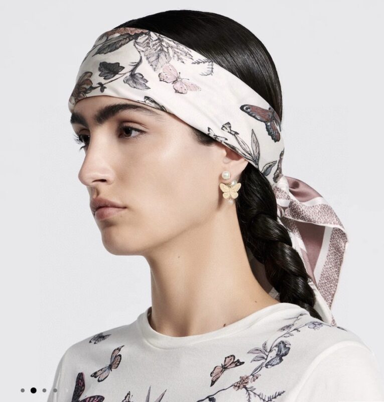 Dior Mexican Flowers Square Scarf