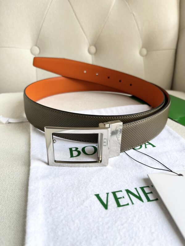 BV Men’s Double-sided BeltOlive Green / Flame Orange