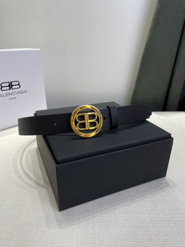 Balenciaga Ladies Double-sided Belt Black