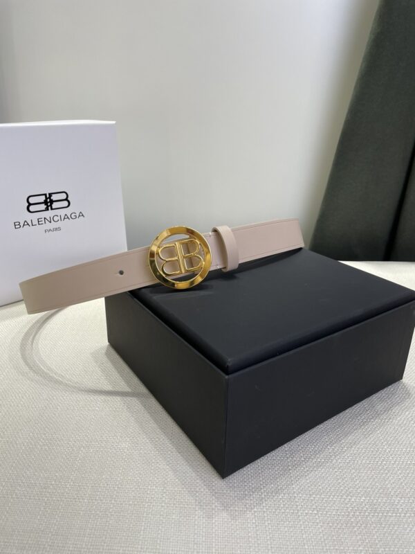 Balenciaga Ladies Double-sided Belt Apricot