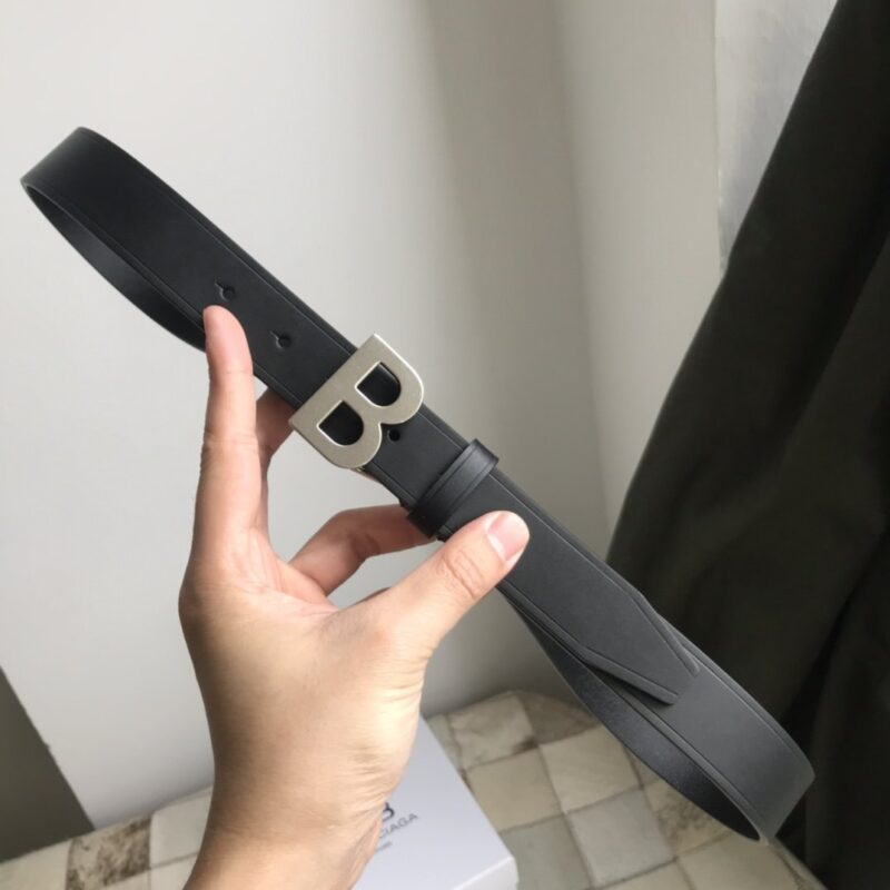 Balenciaga Ladies Double-sided Belt Black