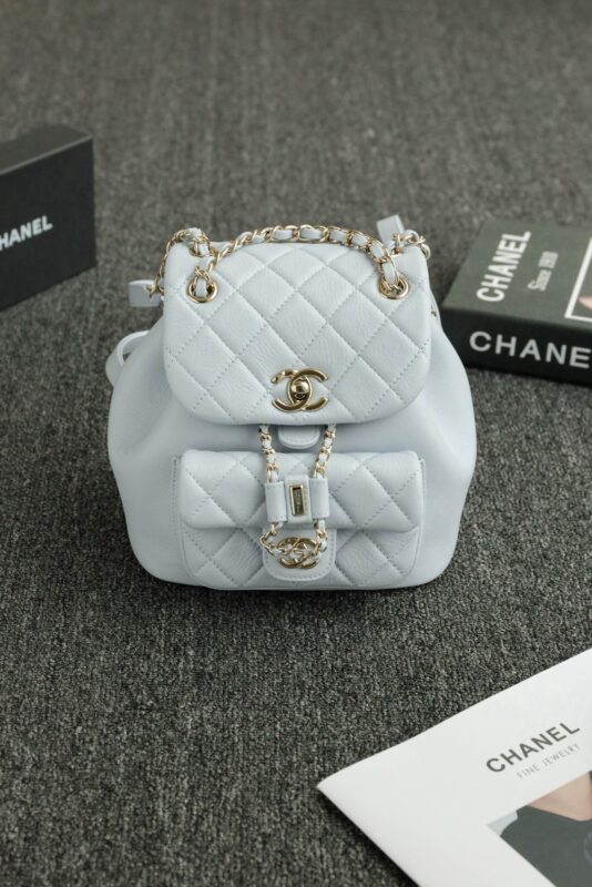Chanel 24P Duma Light Blue Backpack