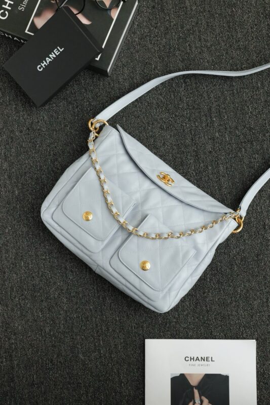 Chanel 24P Hobo Bag Light Blue
