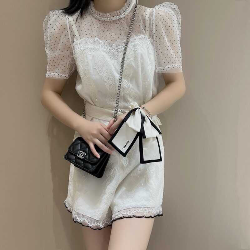 Chanel Enamel Handle Black Clutch