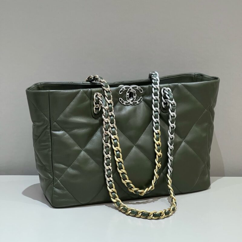 Chanel 19 Shopping Tote Cuban Green
