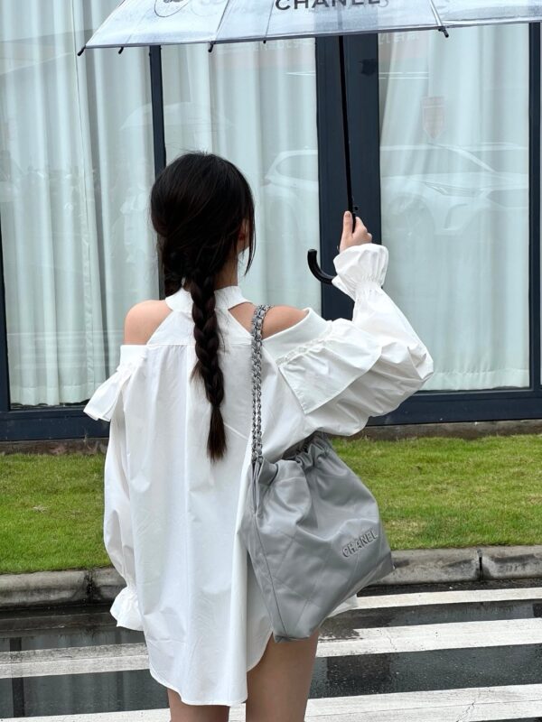 Chanel 22Bag Gray Silver