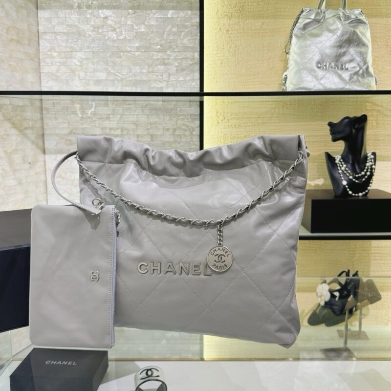 Chanel 22Bag Gray Silver