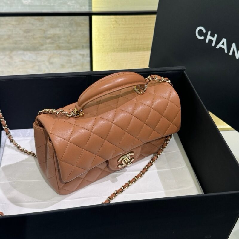 Chanel Mini Handle Caramel