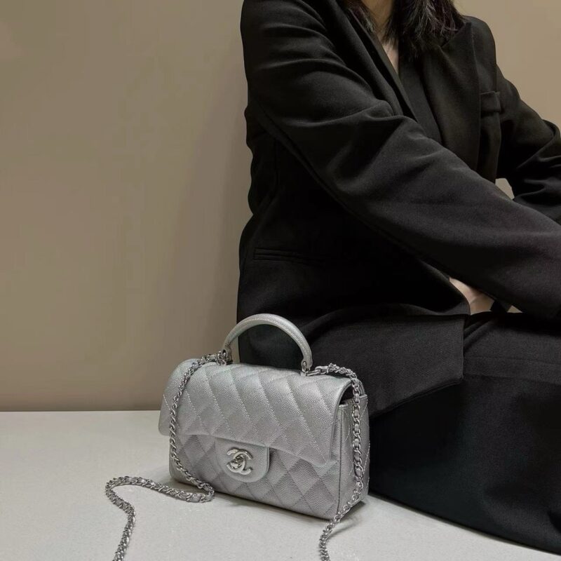 Chanel Mini Handle Silver