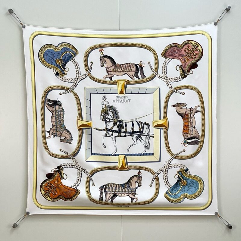 Hermès Feast Scarf 90x90cm 100% Silk