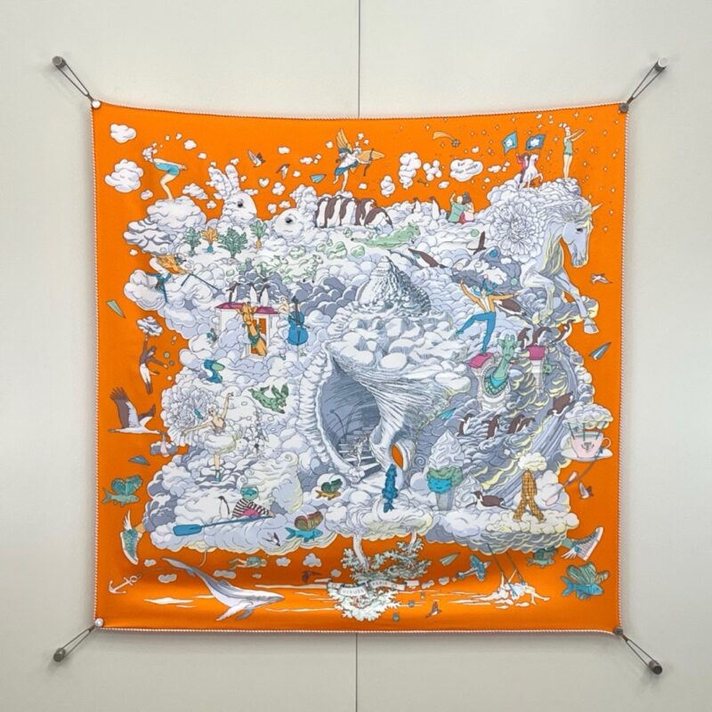 Hermès My Clouds Scarf 90x90cm 100% Silk