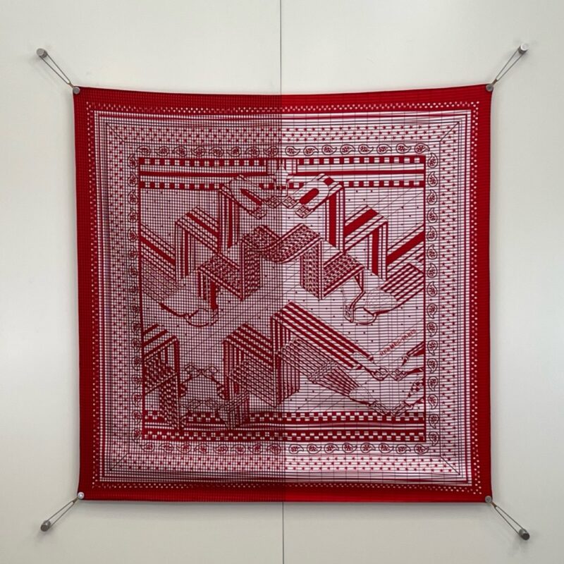 Hermès Zigzag Saddle Scarf 90x90cm 100% Silk