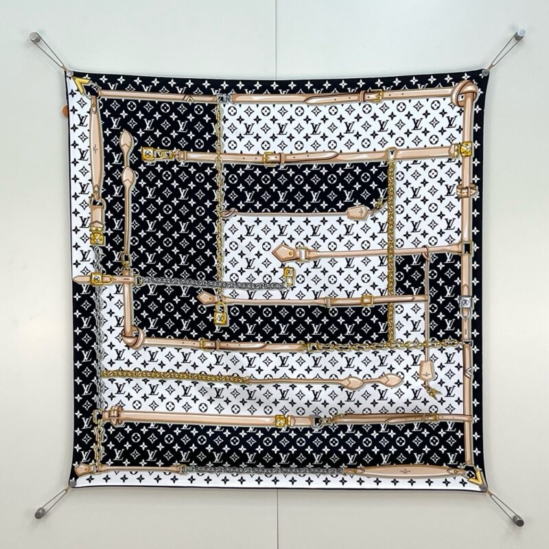 LV Belt Square Scarf 90x90cm 100% Silk