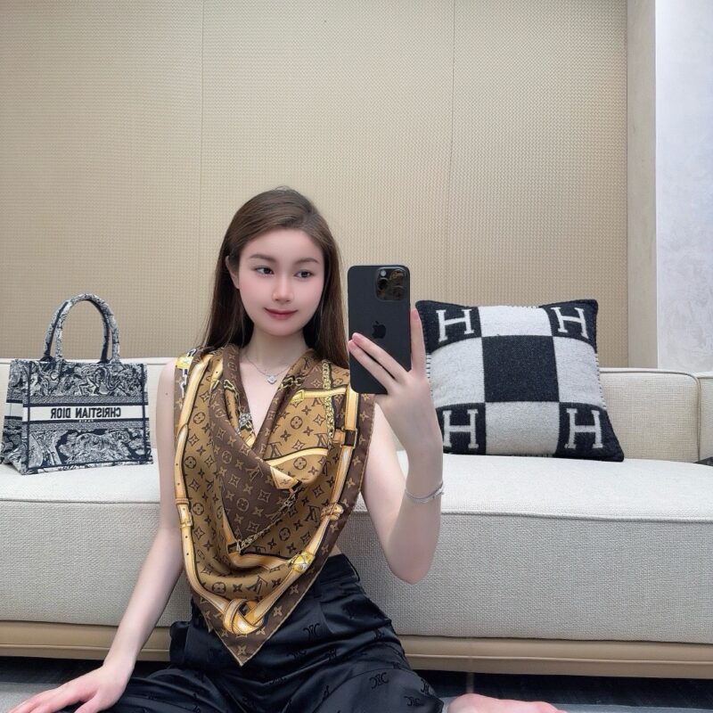 LV Belt Square Scarf 90x90cm 100% Silk