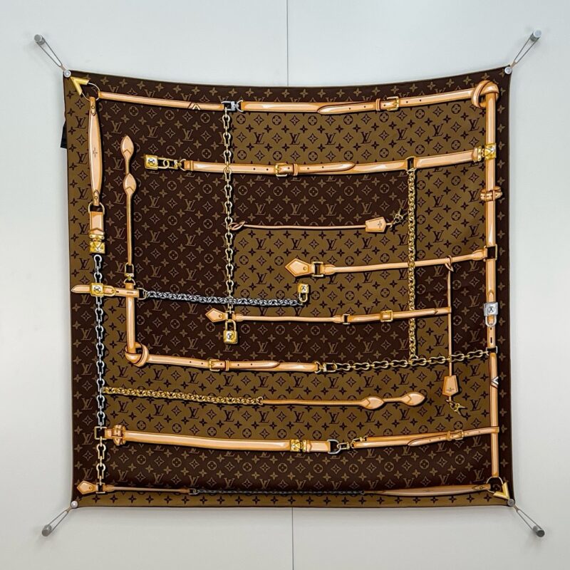 LV Belt Square Scarf 90x90cm 100% Silk