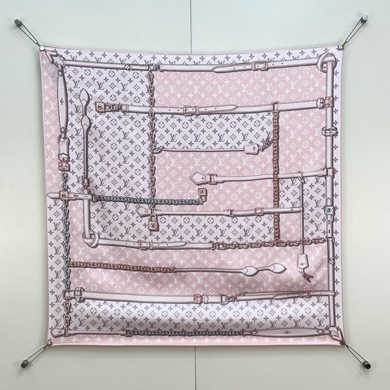 LV Belt Square Scarf 90x90cm 100% Silk