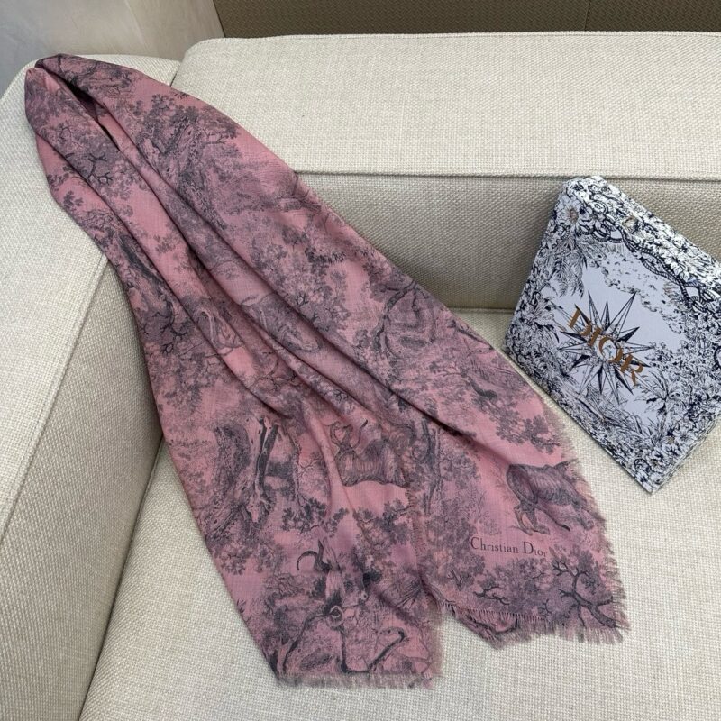 Dior Animal World Scarf 130x170cm 70% Wool 30% Cashmere