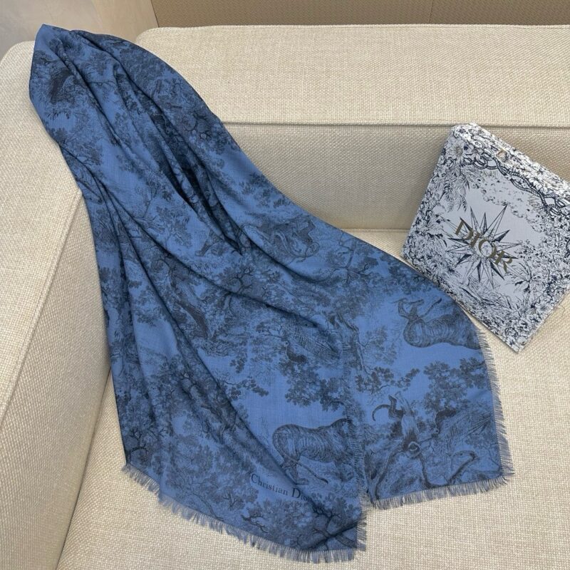 Dior Animal World Scarf 130x170cm 70% Wool 30% Cashmere
