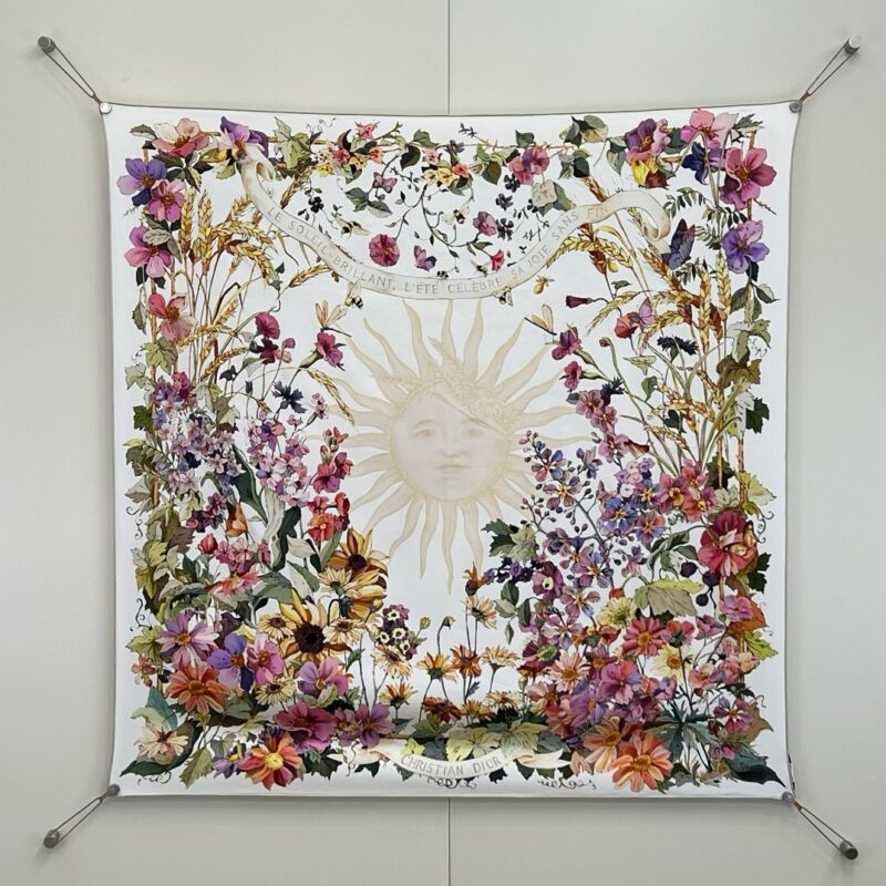 Dior Four Seasons Summer Sun Scarf 90x90cm 100% Silk