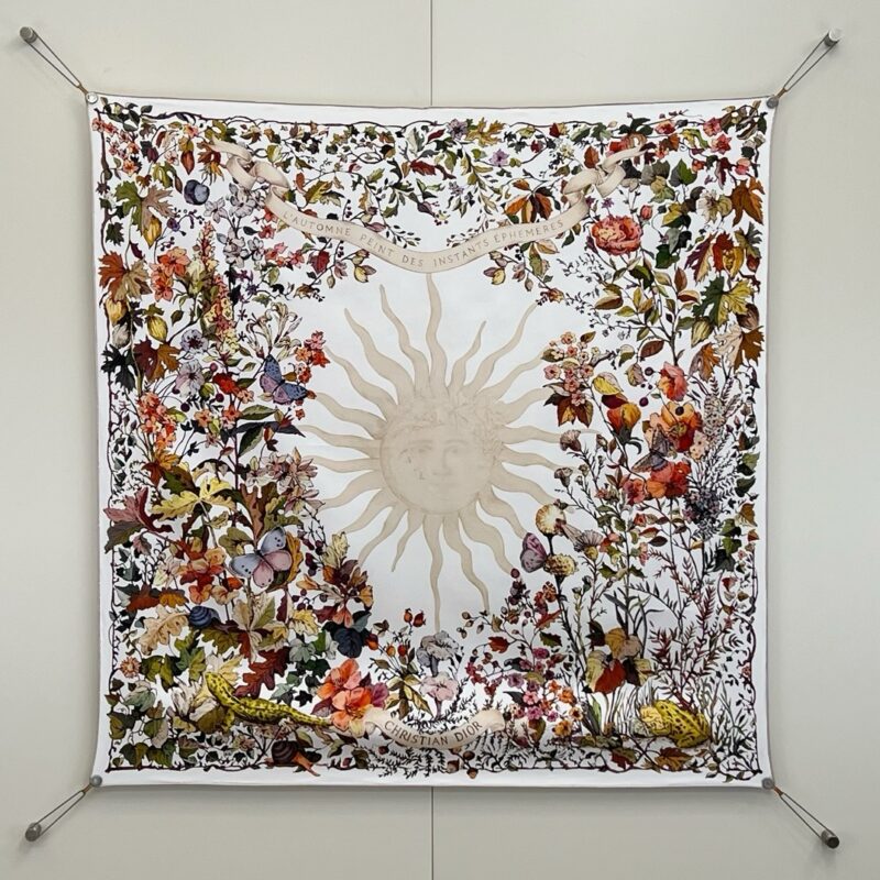 Dior Four Seasons Summer Sun Scarf 90x90cm 100% Silk