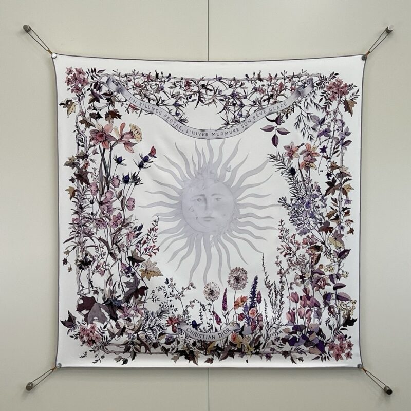Dior Four Seasons Summer Sun Scarf 90x90cm 100% Silk