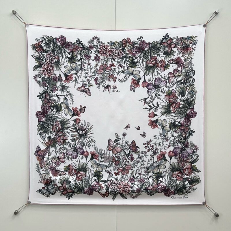Dior Mexican Butterfly Scarf 90x90cm 100% Silk