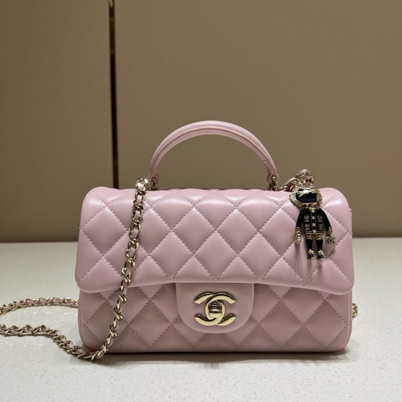 Chanel Quilted Lambskin Top Handle Bag