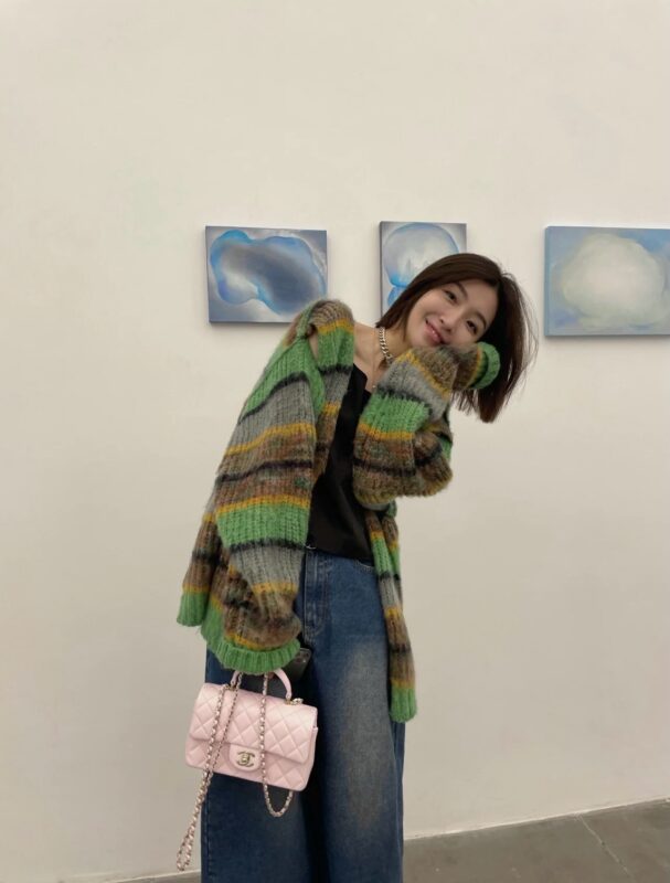 Chanel Quilted Lambskin Top Handle Bag