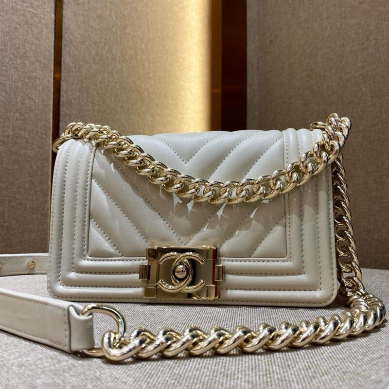 Chanel Le Boy Bag 20cm White Light