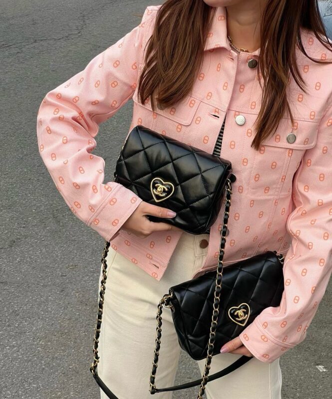Chanel 23S Heart Enamel Square Bag