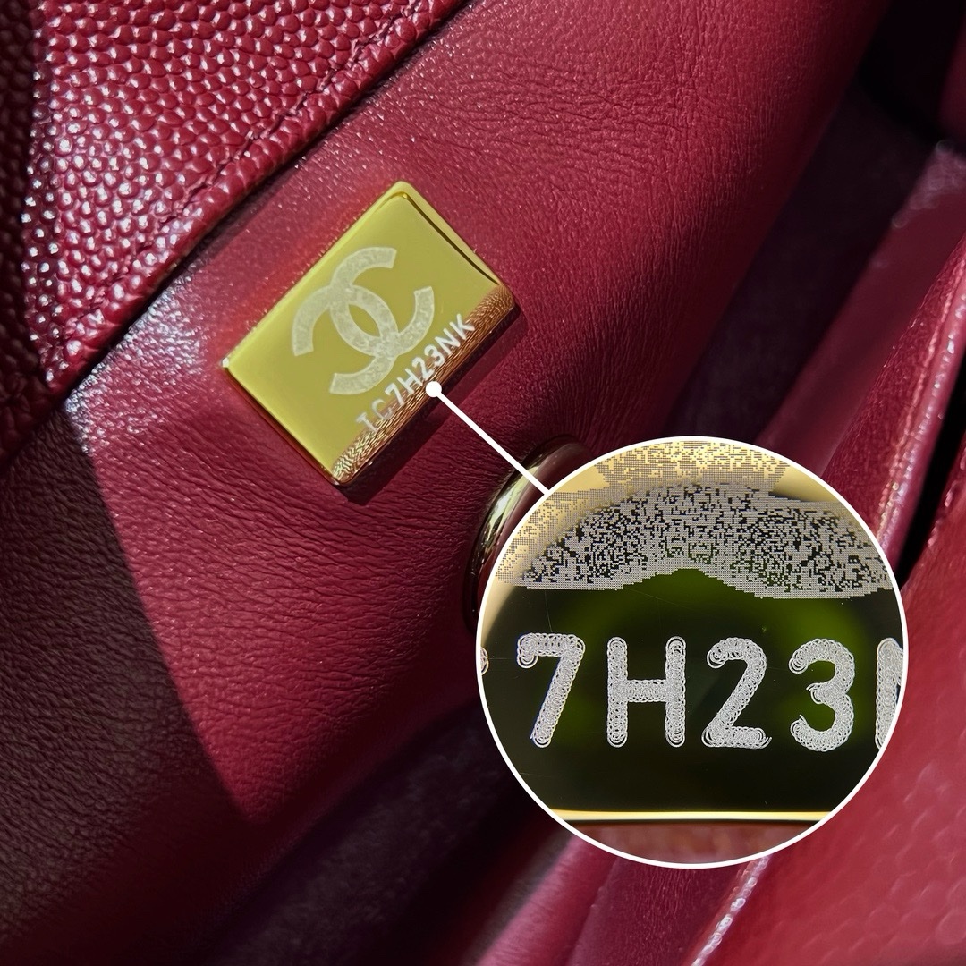 Chanel Coco Handle Caviar Wine Red - Image 12