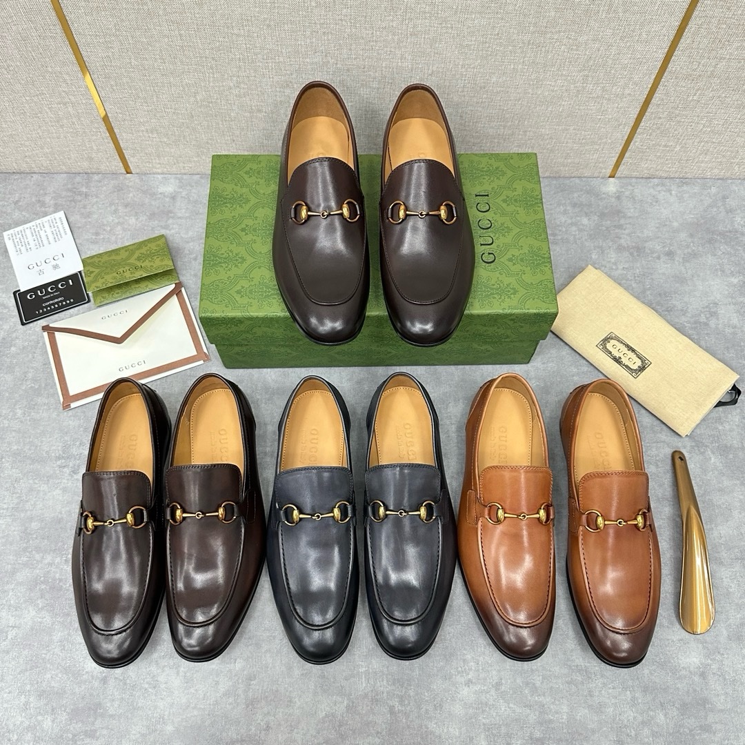 img_6708 Gucci Jordaan series Leather Loafers - Image 1