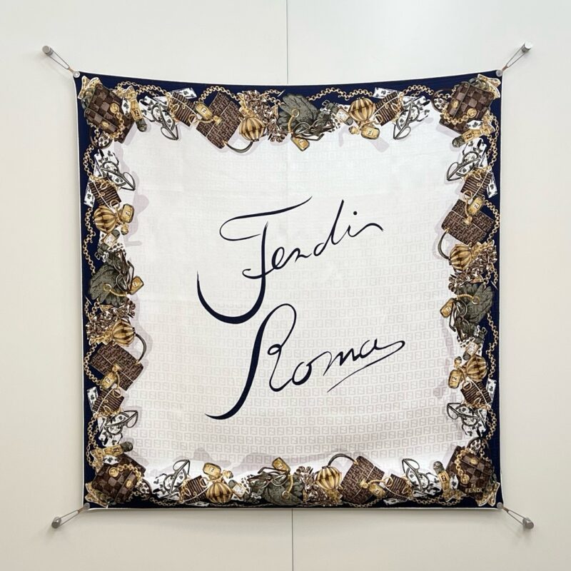 Fendi Roman Accessories 90x90cm 100% Silk