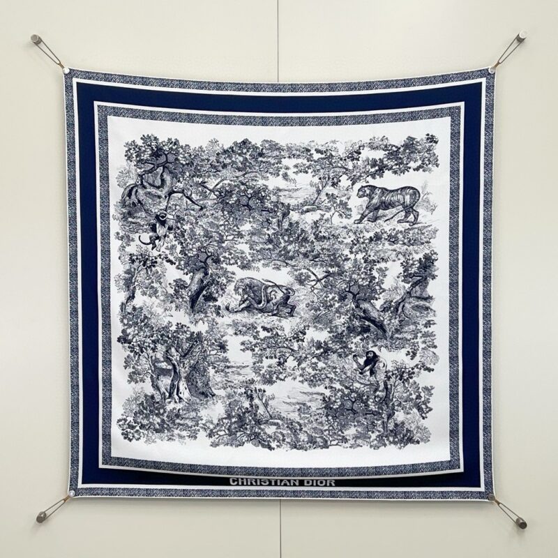 Dior 90cm Toile De Jouy Scarf Collection