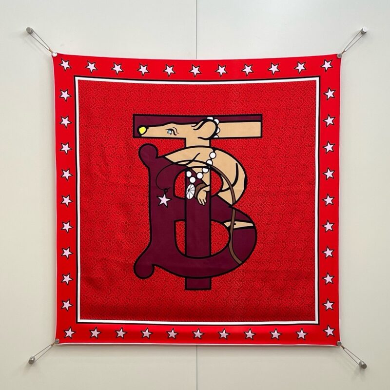 Burberry Year of the Rat Logo 90x90cm 100% Silk