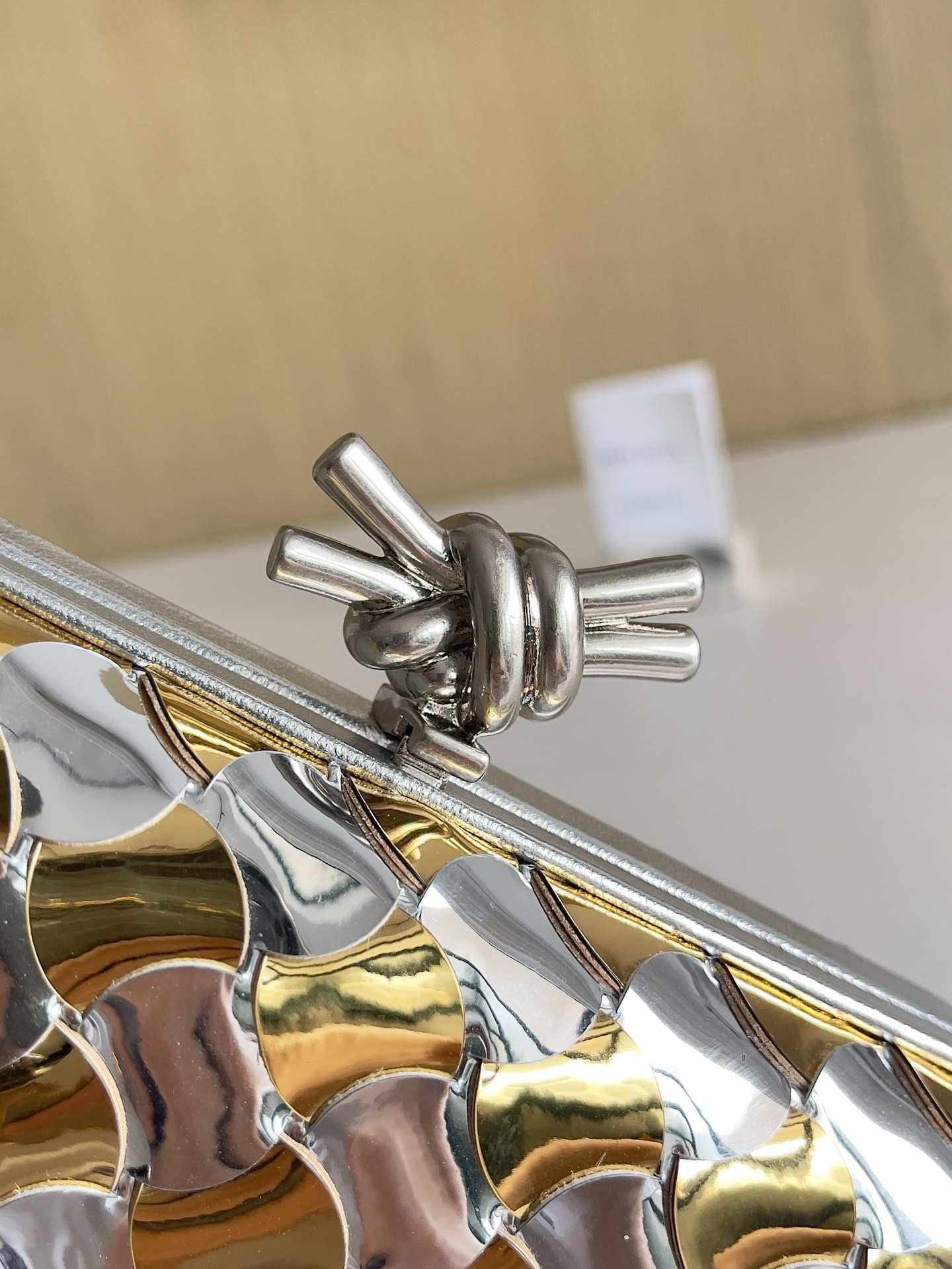 Bottega Veneta Limited Metallic Clutch - Image 9