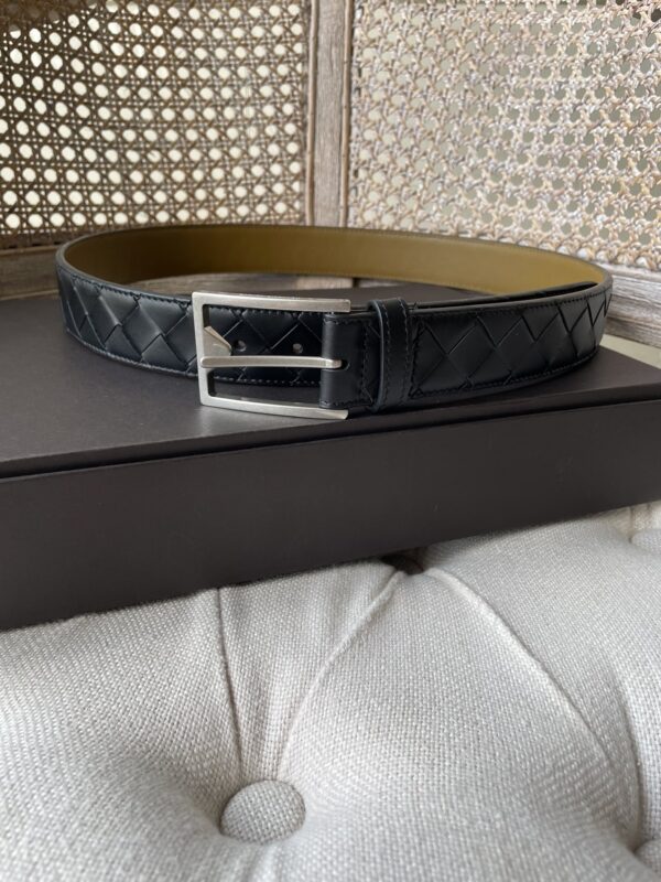 BV Men’s Double-sided Belt Black Amber Yellow