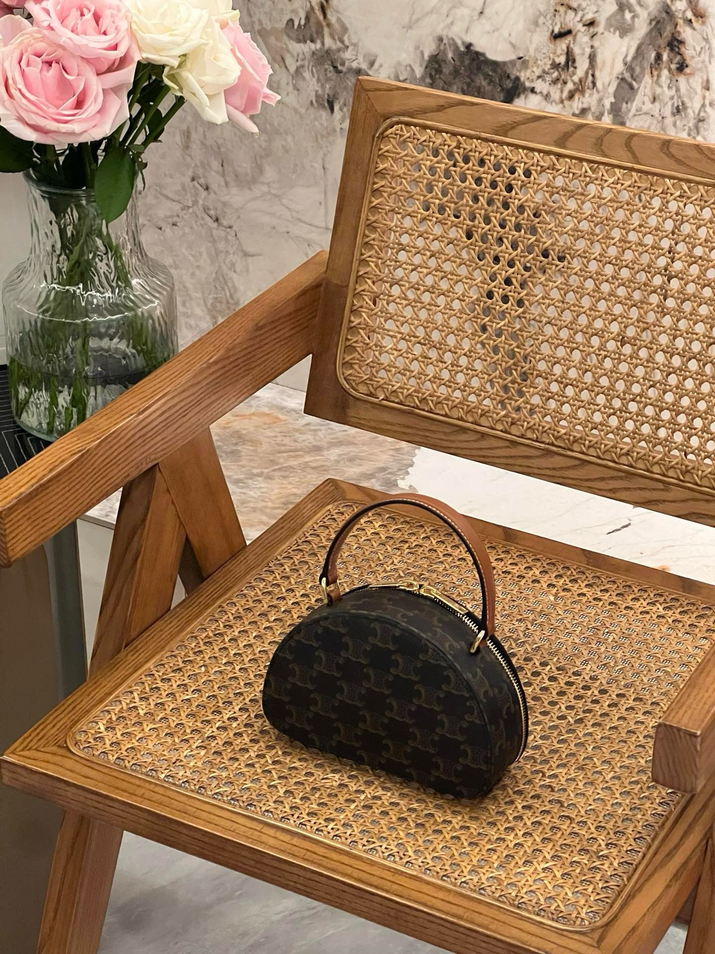 Celine Half Moon Case Cuir Triomphe - Image 2