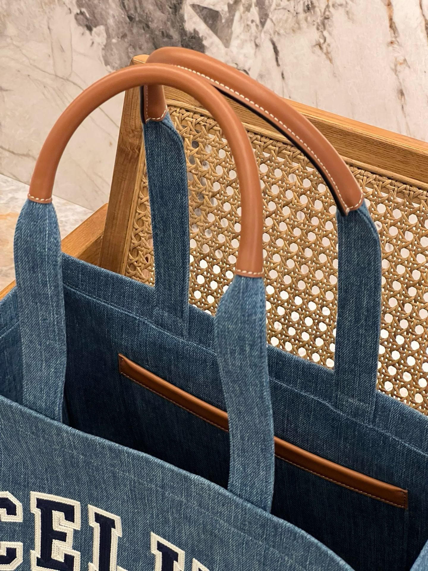 Celine Suede Tote - Image 6