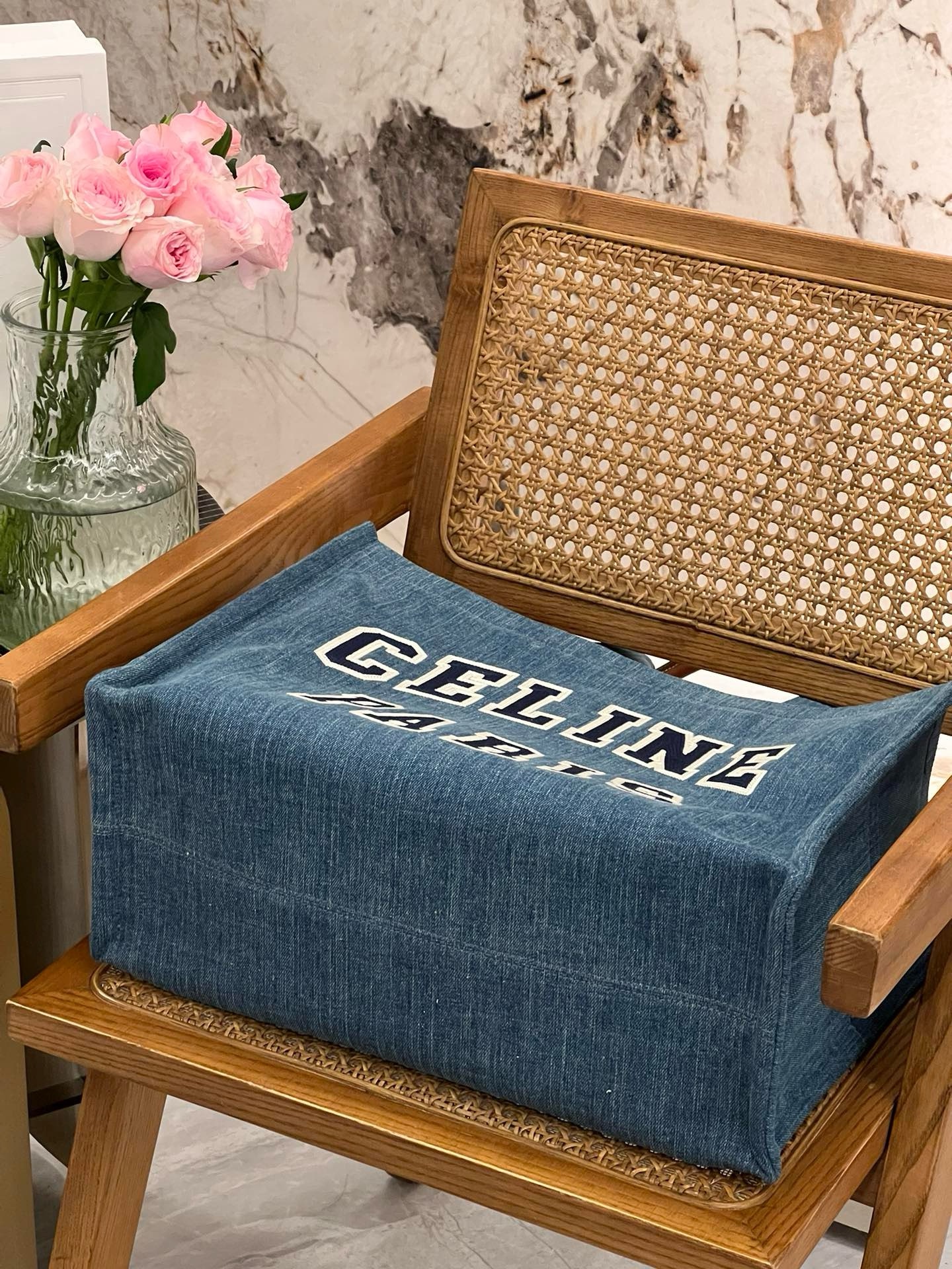 Celine Suede Tote - Image 7