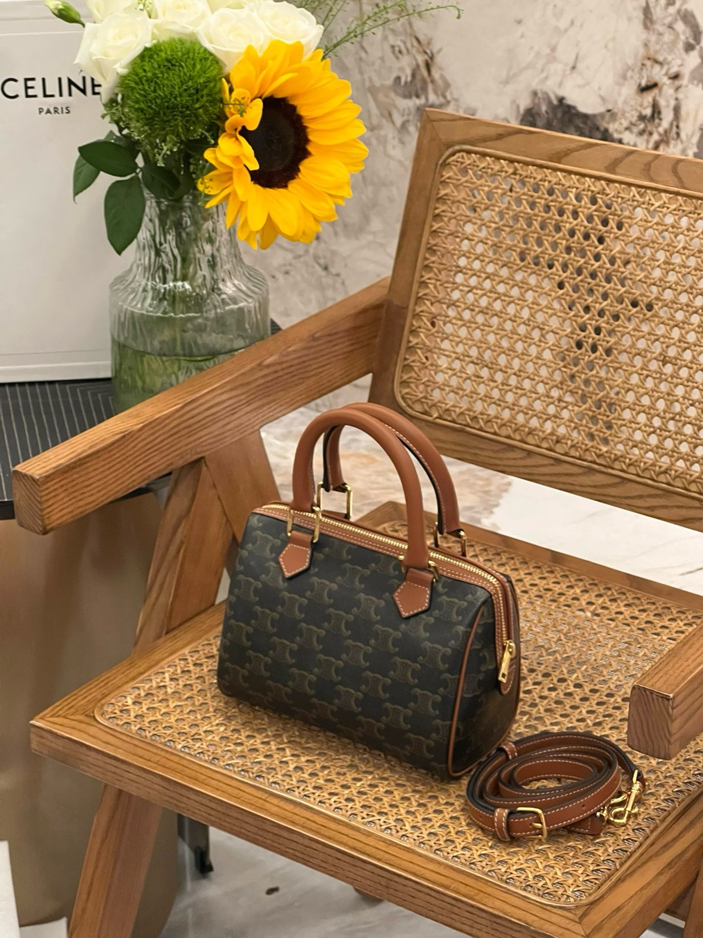 Celine Boston Petit Modele Cuir De Veeau Lisse - Image 2