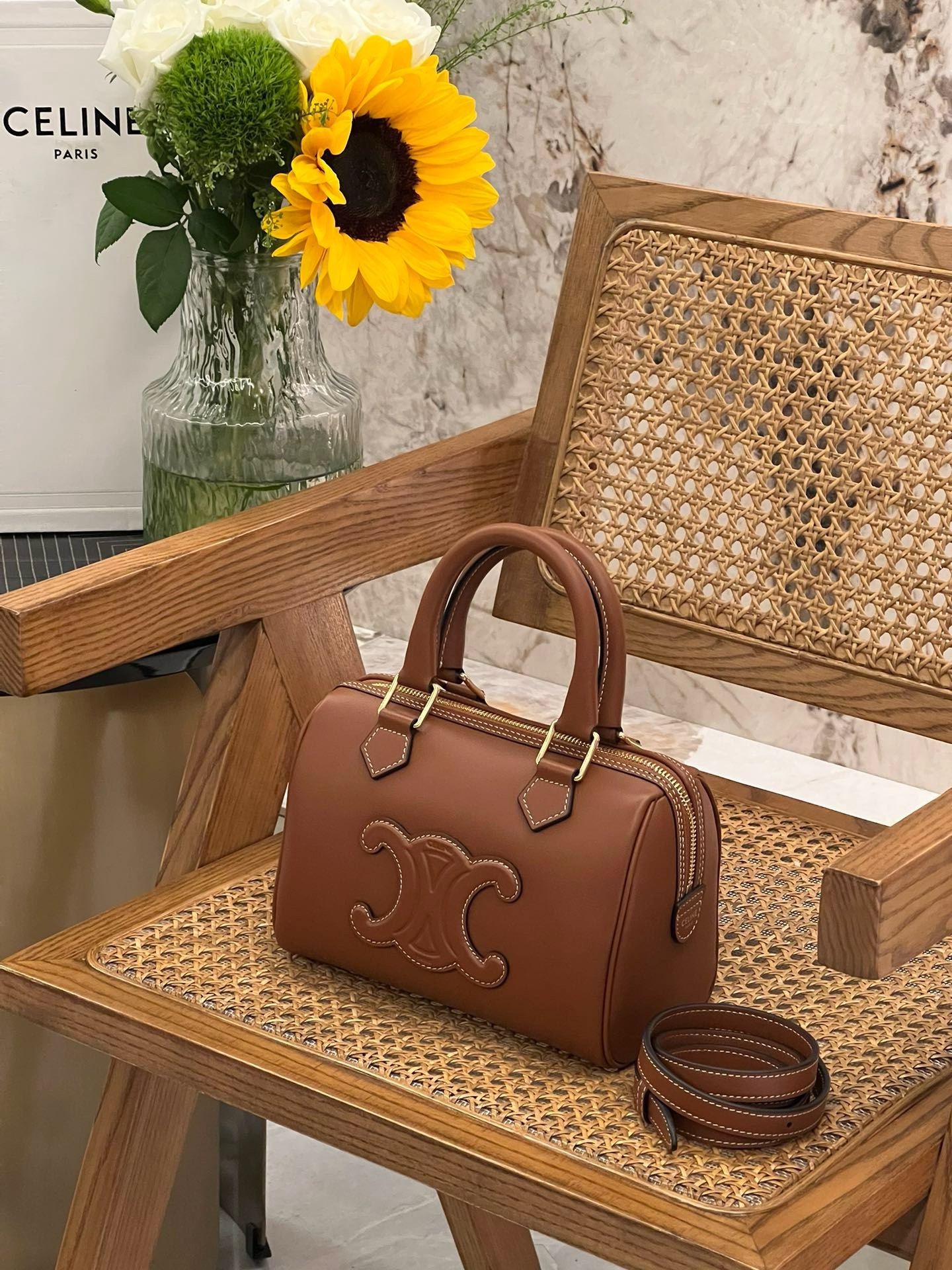 Celine Boston Petit Modele Cuir De Veeau Lisse