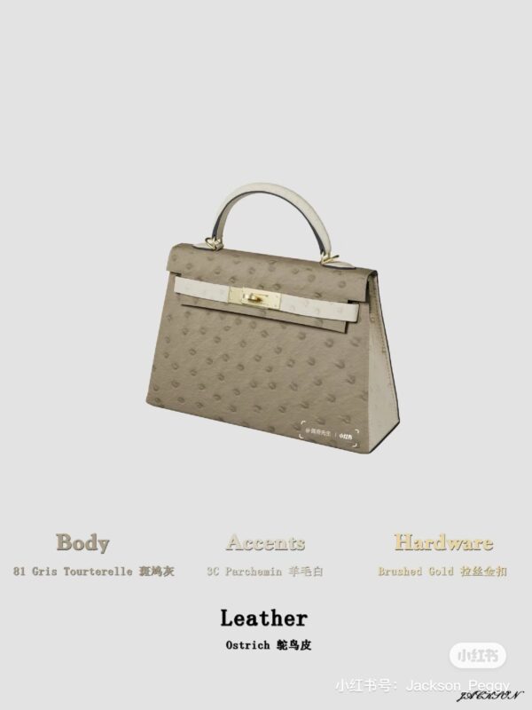 Mini Kelly ostrich special order