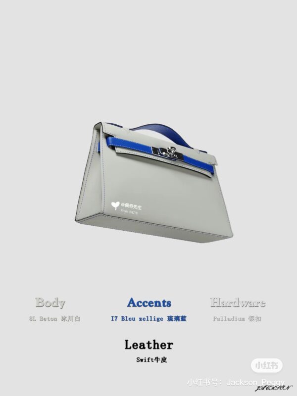 Pochette Bleu zelligeand beton