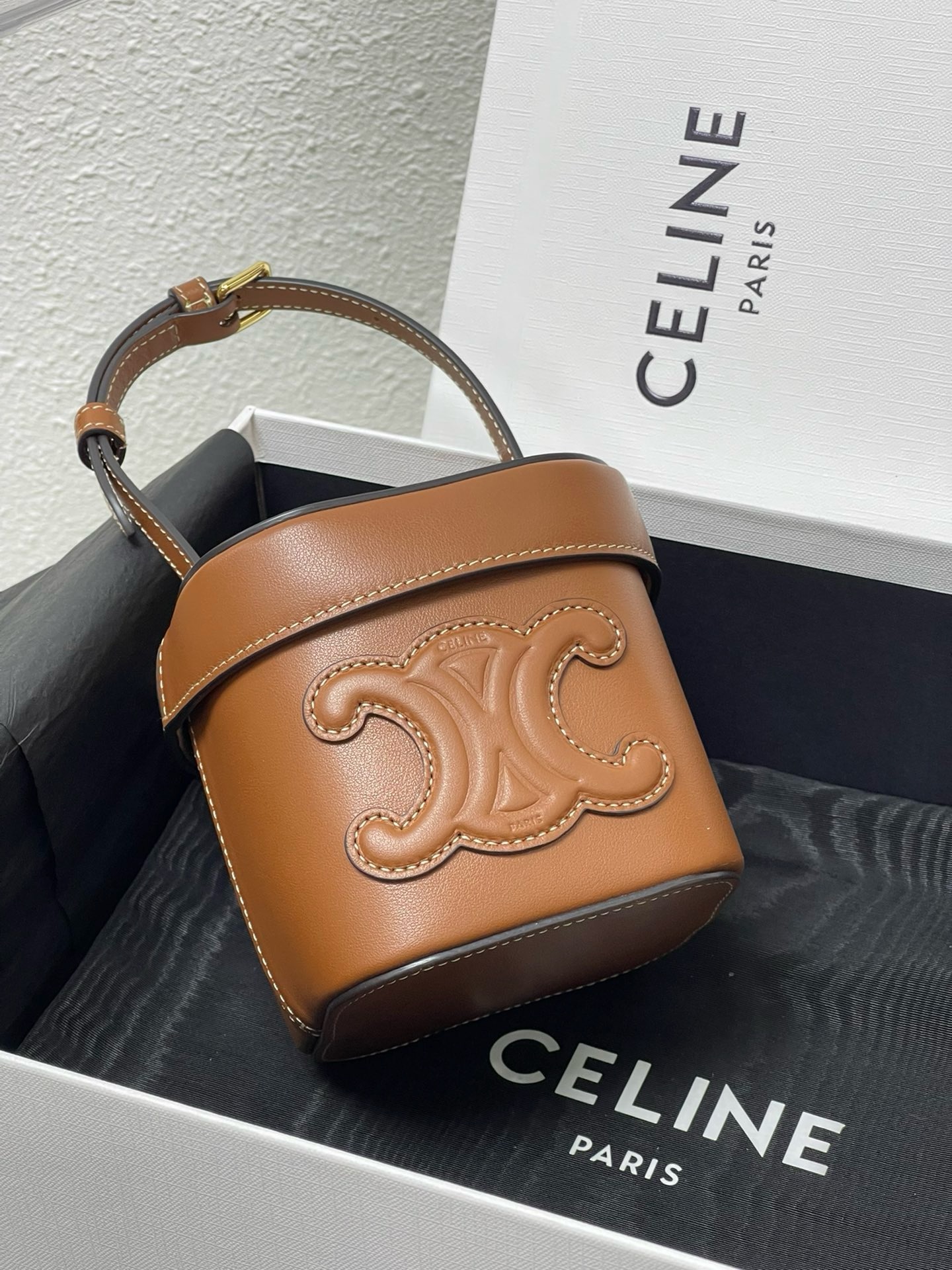 Celine Small Cuir Triomphe Box Crossbody Bag