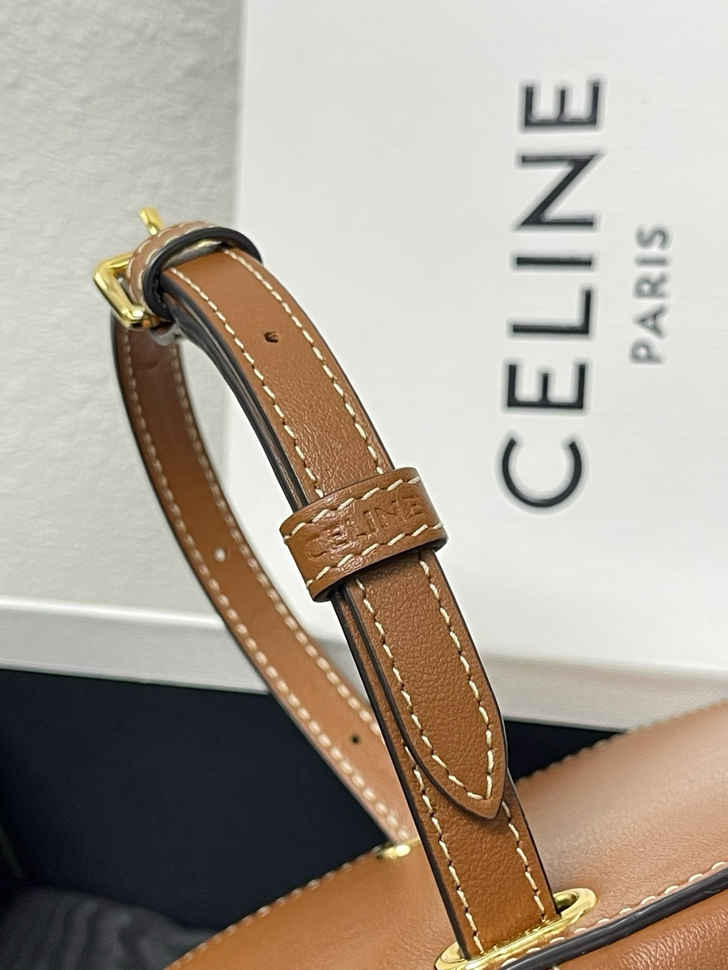 Celine Small Cuir Triomphe Box Crossbody Bag - Image 6