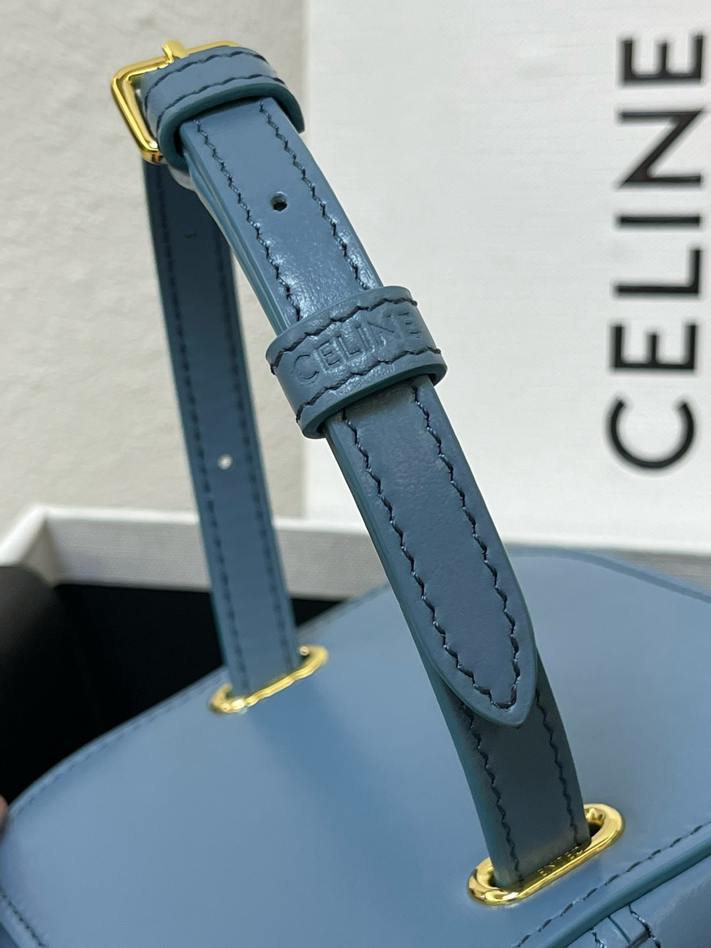 Celine Small Cuir Triomphe Box Crossbody Bag - Image 6